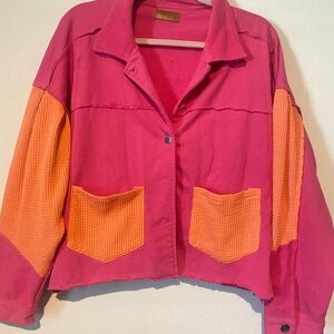 UMGEE Small fun ,comfy ,cute ,pink and orange jacket